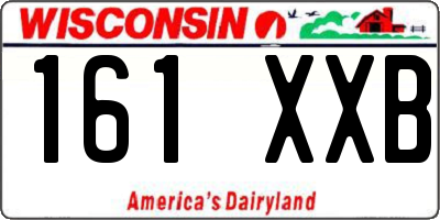 WI license plate 161XXB