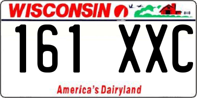 WI license plate 161XXC
