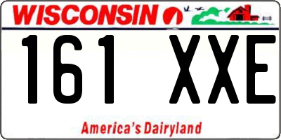 WI license plate 161XXE