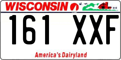 WI license plate 161XXF