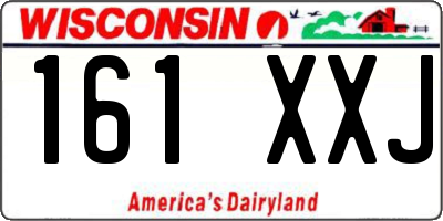 WI license plate 161XXJ