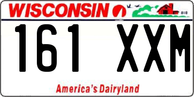 WI license plate 161XXM