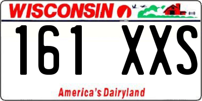 WI license plate 161XXS