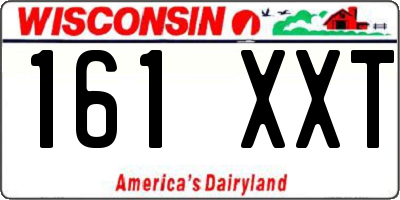 WI license plate 161XXT