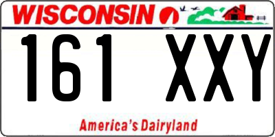 WI license plate 161XXY