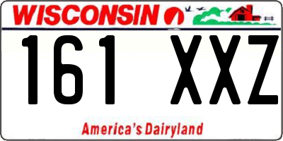 WI license plate 161XXZ