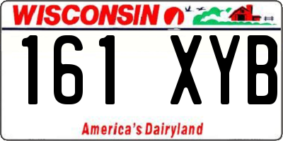 WI license plate 161XYB