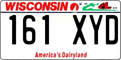 WI license plate 161XYD