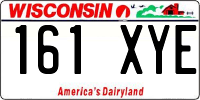 WI license plate 161XYE