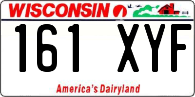 WI license plate 161XYF