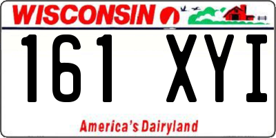 WI license plate 161XYI