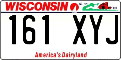 WI license plate 161XYJ