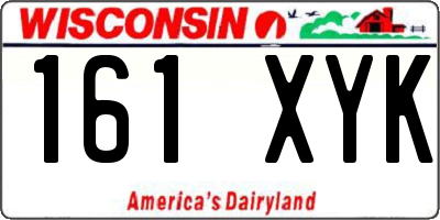 WI license plate 161XYK