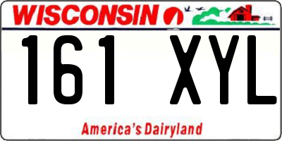 WI license plate 161XYL