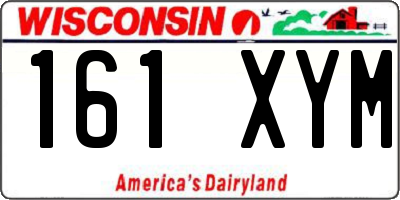 WI license plate 161XYM