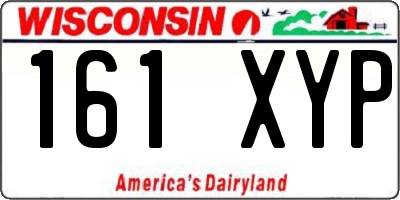 WI license plate 161XYP