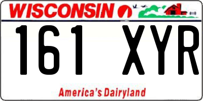 WI license plate 161XYR