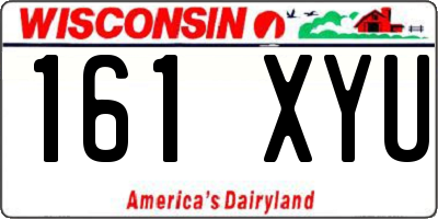 WI license plate 161XYU