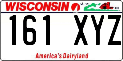 WI license plate 161XYZ