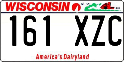 WI license plate 161XZC