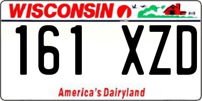 WI license plate 161XZD