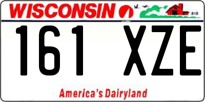 WI license plate 161XZE