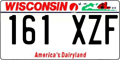 WI license plate 161XZF