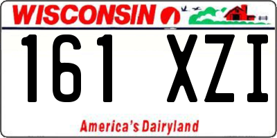 WI license plate 161XZI