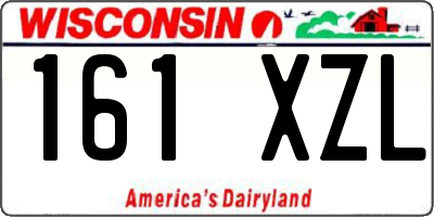 WI license plate 161XZL
