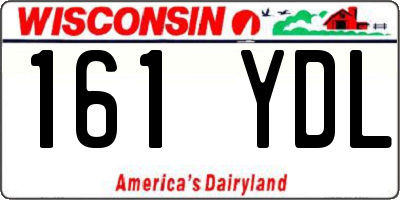 WI license plate 161YDL