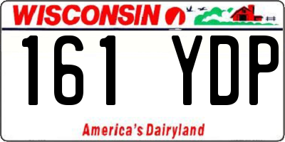 WI license plate 161YDP