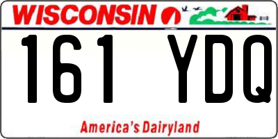 WI license plate 161YDQ