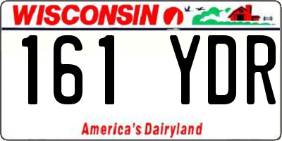 WI license plate 161YDR