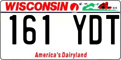 WI license plate 161YDT