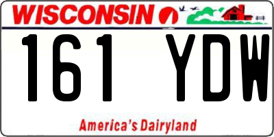 WI license plate 161YDW