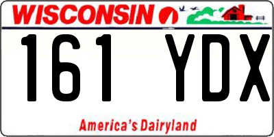 WI license plate 161YDX