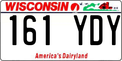 WI license plate 161YDY