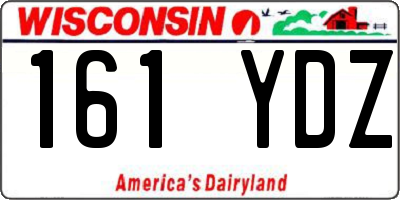 WI license plate 161YDZ