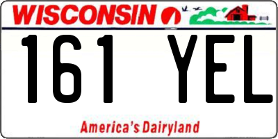 WI license plate 161YEL