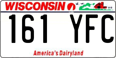 WI license plate 161YFC