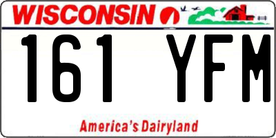 WI license plate 161YFM