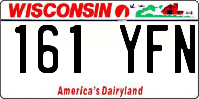 WI license plate 161YFN