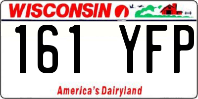 WI license plate 161YFP