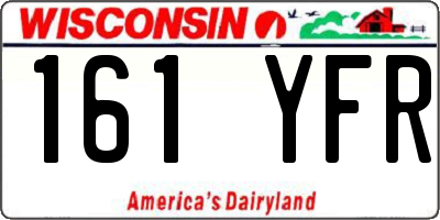 WI license plate 161YFR