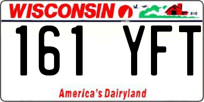 WI license plate 161YFT