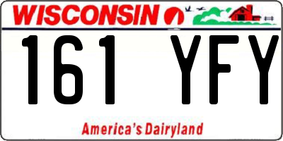 WI license plate 161YFY