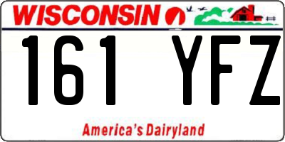 WI license plate 161YFZ