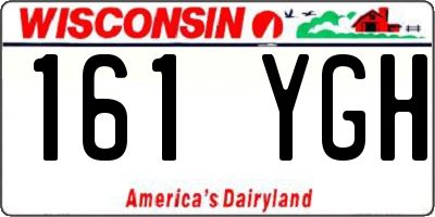 WI license plate 161YGH