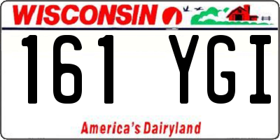 WI license plate 161YGI