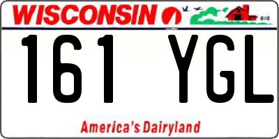 WI license plate 161YGL